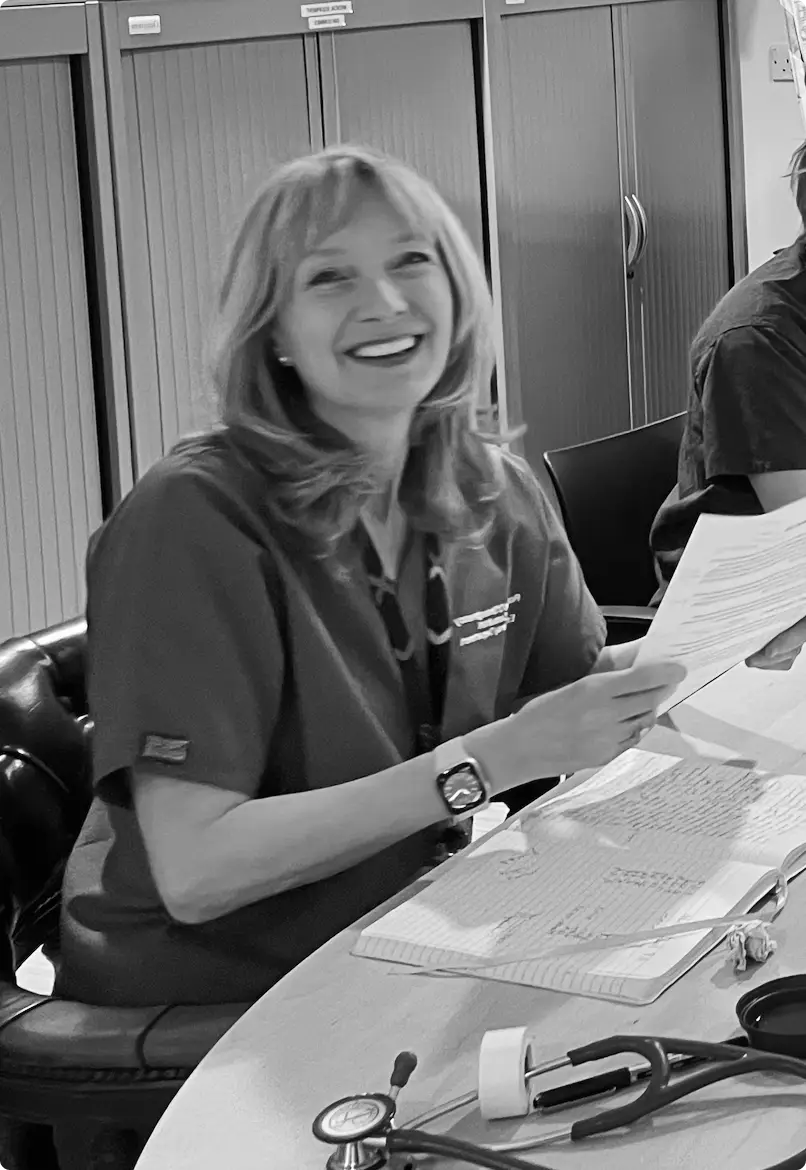 Dr Rosalind O'Shaughnessy at work